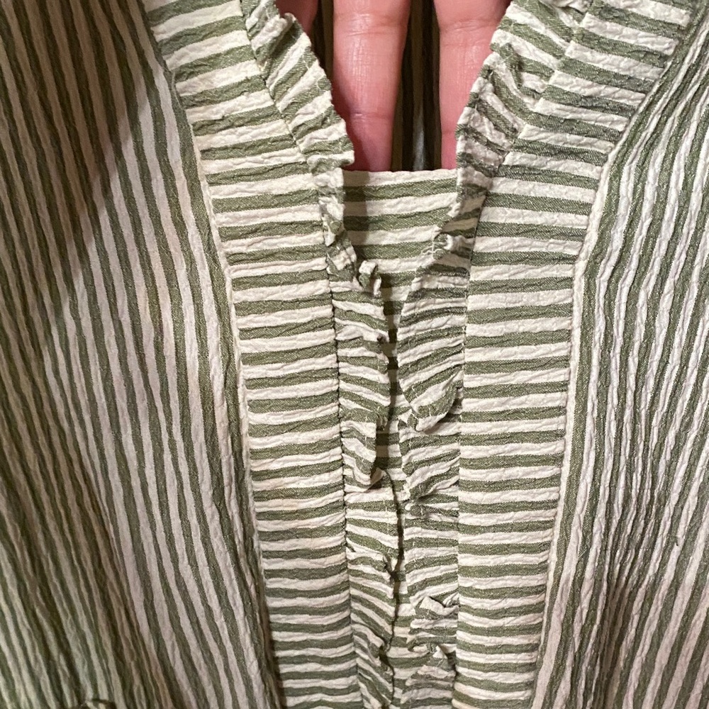 London Times Green Striped Midi Dress - Picture 4 of 6